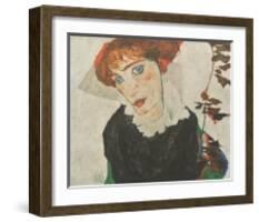 Portrait Wally Neuzil , 1912-Egon Schiele-Framed Art Print