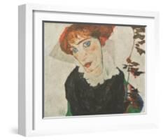 Portrait Wally Neuzil , 1912-Egon Schiele-Framed Art Print