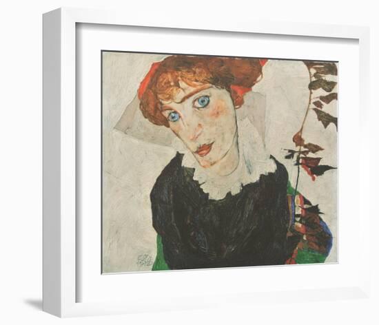 Portrait Wally Neuzil , 1912-Egon Schiele-Framed Art Print