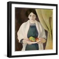 Portrait with Apples, 1909-Auguste Macke-Framed Giclee Print