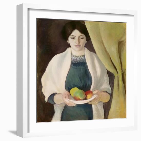 Portrait with Apples, 1909-Auguste Macke-Framed Giclee Print