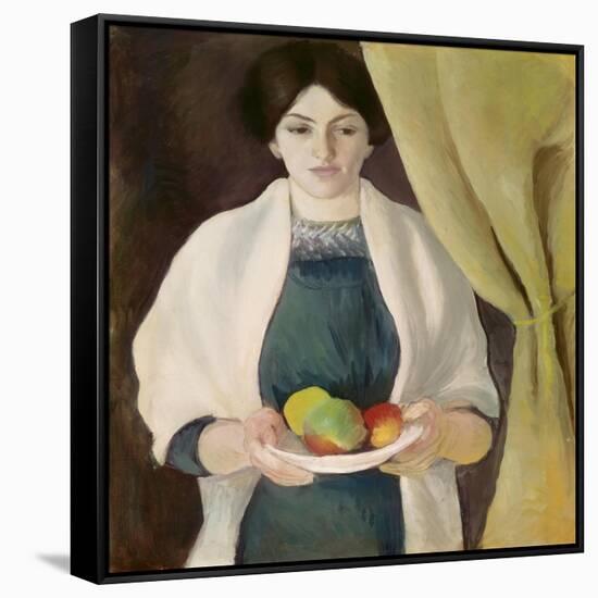 Portrait with Apples, 1909-Auguste Macke-Framed Stretched Canvas