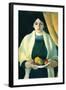 Portrait with Apples (Portrait of The Wife of The Artist)-Auguste Macke-Framed Art Print