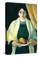 Portrait with Apples (Portrait of The Wife of The Artist)-Auguste Macke-Stretched Canvas