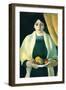 Portrait with Apples (Portrait of The Wife of The Artist)-Auguste Macke-Framed Art Print