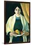 Portrait with Apples (Portrait of The Wife of The Artist)-Auguste Macke-Framed Art Print