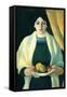 Portrait with Apples (Portrait of The Wife of The Artist)-Auguste Macke-Framed Stretched Canvas