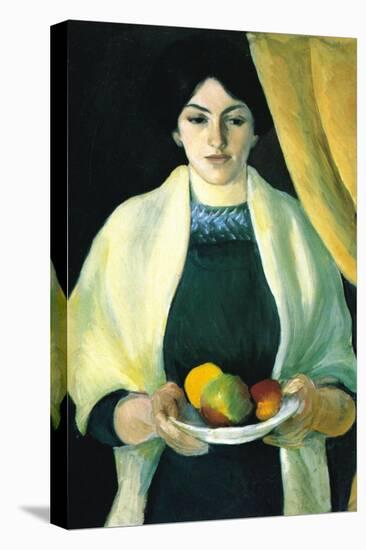 Portrait with Apples (Portrait of The Wife of The Artist)-Auguste Macke-Stretched Canvas