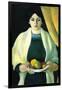 Portrait with Apples (Portrait of The Wife of The Artist)-Auguste Macke-Framed Art Print