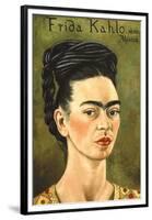 Portrait with Gold Dress-Frida Kahlo-Framed Premium Giclee Print