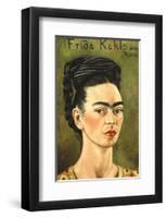 Portrait with Gold Dress-Frida Kahlo-Framed Art Print