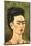 Portrait with Gold Dress-Frida Kahlo-Mounted Art Print