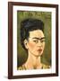 Portrait with Gold Dress-Frida Kahlo-Framed Art Print