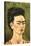 Portrait with Gold Dress-Frida Kahlo-Stretched Canvas