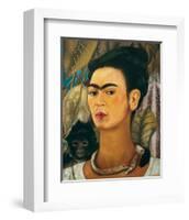 Portrait with Monkey1938-Frida Kahlo-Framed Premium Giclee Print