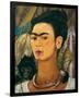 Portrait with Monkey1938-Frida Kahlo-Framed Art Print