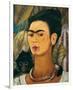 Portrait with Monkey1938-Frida Kahlo-Framed Art Print