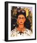 Portrait with Necklace-Frida Kahlo-Framed Premium Giclee Print