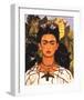 Portrait with Necklace-Frida Kahlo-Framed Premium Giclee Print
