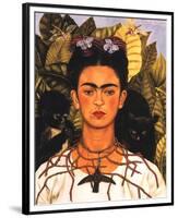 Portrait with Necklace-Frida Kahlo-Framed Premium Giclee Print