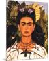 Portrait with Necklace-Frida Kahlo-Mounted Premium Giclee Print