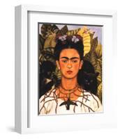 Portrait with Necklace-Frida Kahlo-Framed Art Print