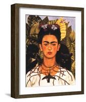 Portrait with Necklace-Frida Kahlo-Framed Art Print