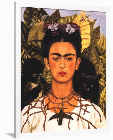 Portrait with Necklace-Frida Kahlo-Framed Art Print