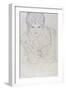 Portrait with Right Hand on Chin, Bildnes Von Vorne, c.1917-1918-Gustav Klimt-Framed Giclee Print