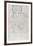 Portrait with Right Hand on Chin, Bildnes Von Vorne, c.1917-1918-Gustav Klimt-Framed Giclee Print