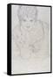 Portrait with Right Hand on Chin, Bildnes Von Vorne, c.1917-1918-Gustav Klimt-Framed Stretched Canvas