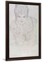 Portrait with Right Hand on Chin, C.1917-18-Gustav Klimt-Framed Giclee Print