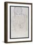 Portrait with Right Hand on Chin, C.1917-18-Gustav Klimt-Framed Giclee Print