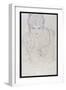 Portrait with Right Hand on Chin, C.1917-18-Gustav Klimt-Framed Giclee Print