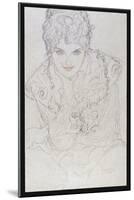 Portrait with Right Hand on Chin, C.1917-18-Gustav Klimt-Mounted Giclee Print