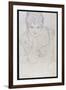 Portrait with Right Hand on Chin, C.1917-18-Gustav Klimt-Framed Giclee Print