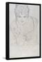 Portrait with Right Hand on Chin, C.1917-18-Gustav Klimt-Framed Stretched Canvas