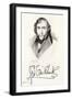 Portrait with Signature of Artist George Cruikshank-FW Pailthorpe-Framed Art Print