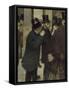 Portraits à la Bourse-Edgar Degas-Framed Stretched Canvas
