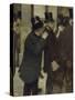 Portraits à la Bourse-Edgar Degas-Stretched Canvas