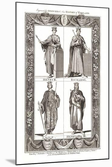 Portraits and Dresses of the Kings of England with Coats of Arms, 1784-null-Mounted Giclee Print