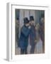 Portraits at the Stock Exchange, c.1878-79-Edgar Degas-Framed Giclee Print