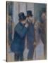 Portraits at the Stock Exchange, c.1878-79-Edgar Degas-Stretched Canvas