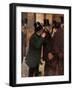 Portraits at the Stock Exchange-Edgar Degas-Framed Art Print