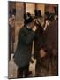 Portraits at the Stock Exchange-Edgar Degas-Mounted Art Print