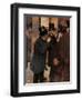 Portraits at the Stock Exchange-Edgar Degas-Framed Art Print