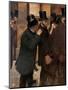 Portraits at the Stock Exchange-Edgar Degas-Mounted Art Print