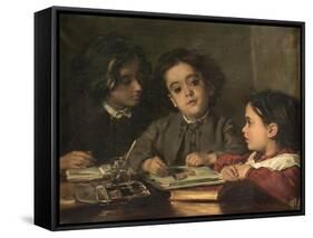 Portraits intimes-Alfred Dehodencq-Framed Stretched Canvas
