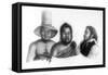 Portraits of Chiefs of the Sandwich Islands, 1819-Alphonse Pellion-Framed Stretched Canvas