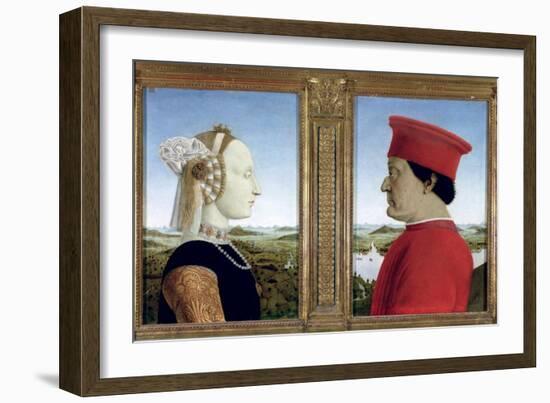 Portraits of Duke Federico Da Montefeltro-Piero della Francesca-Framed Giclee Print